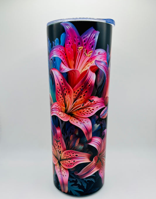 3D Stargazer Lilly 20oz Skinny Tumbler